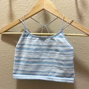 baby blue crop top
